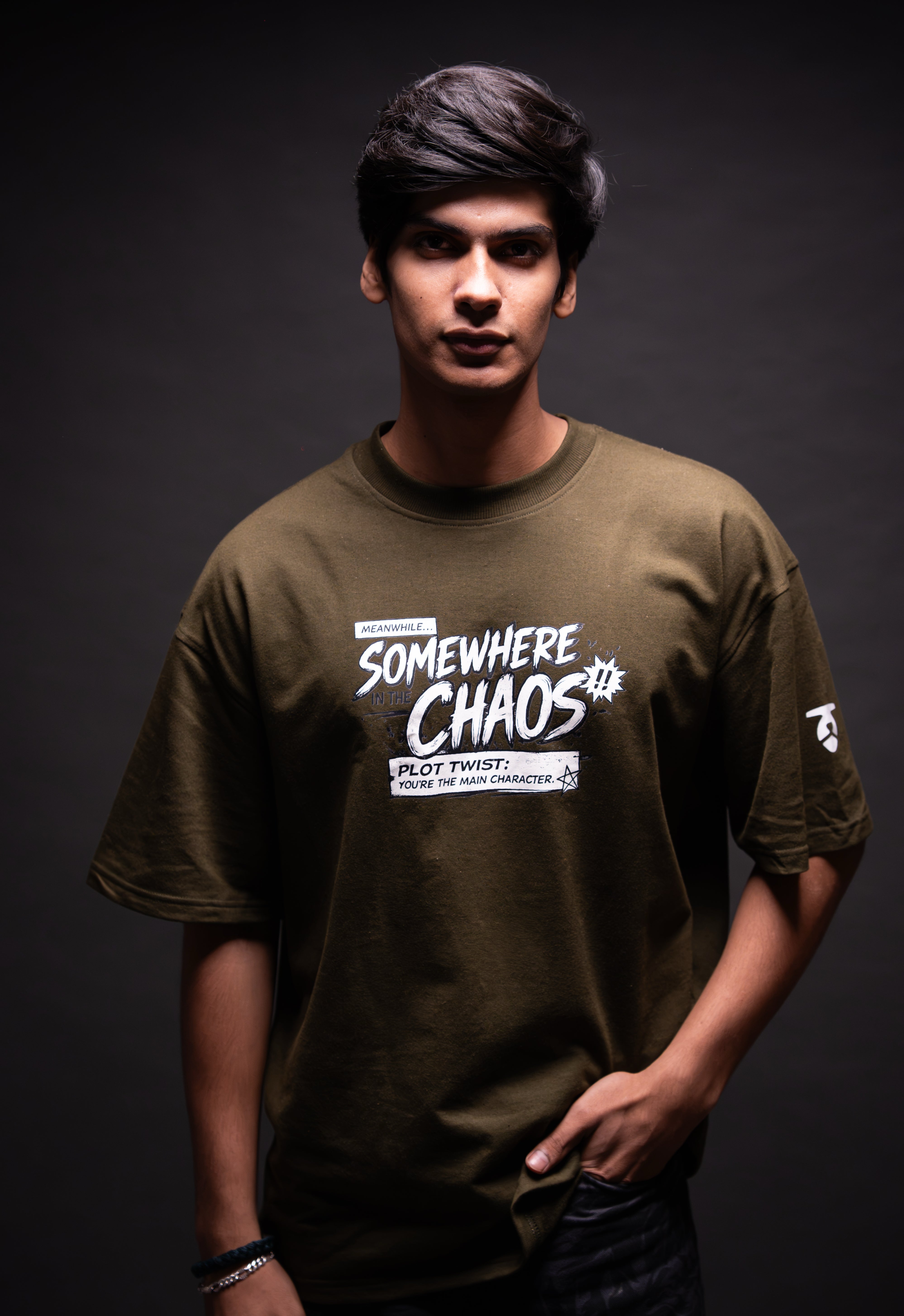 Somewhere in the chaos Oversized T-Shirt-thumbmail-3