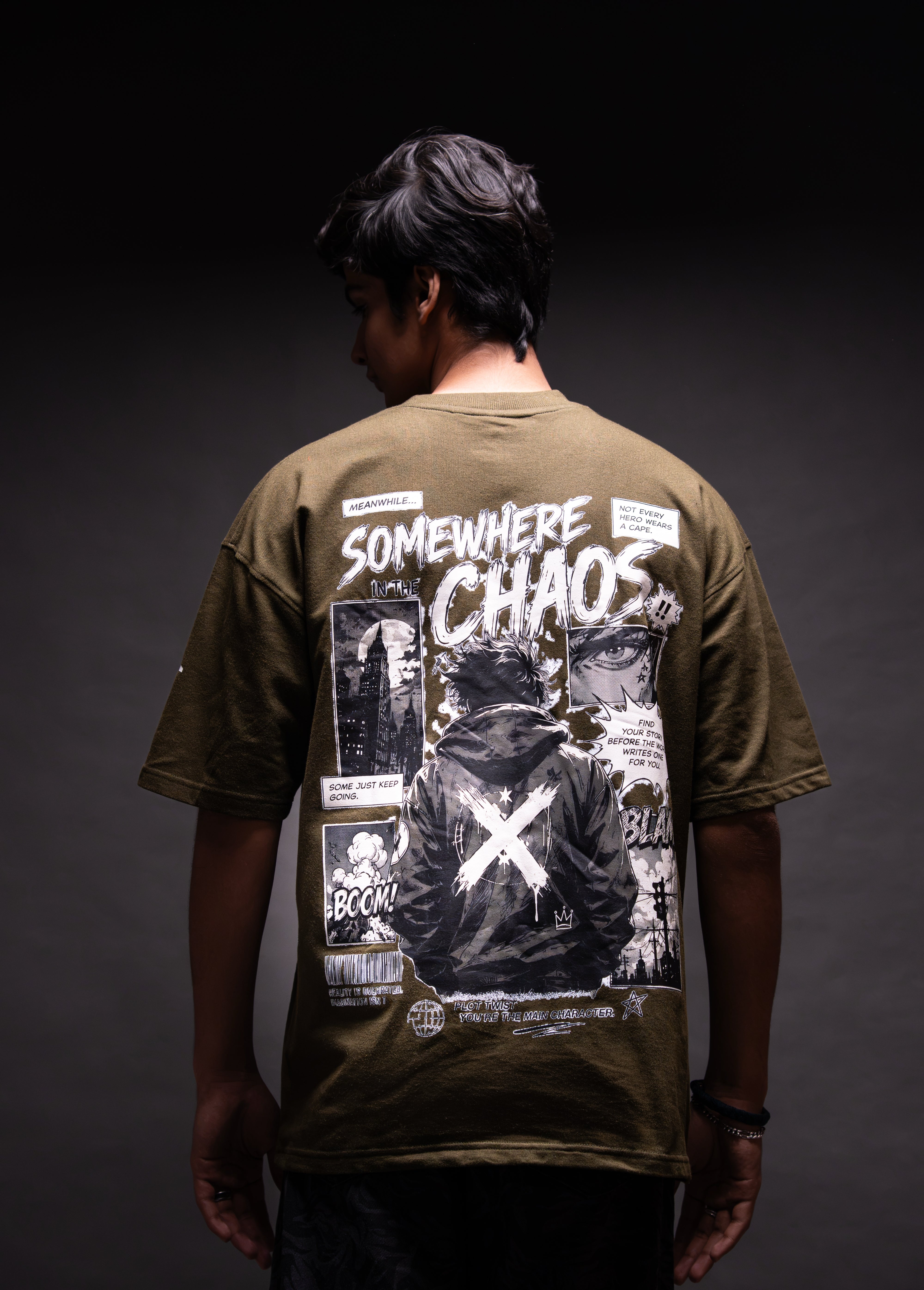 Somewhere in the chaos Oversized T-Shirt-thumbmail-2