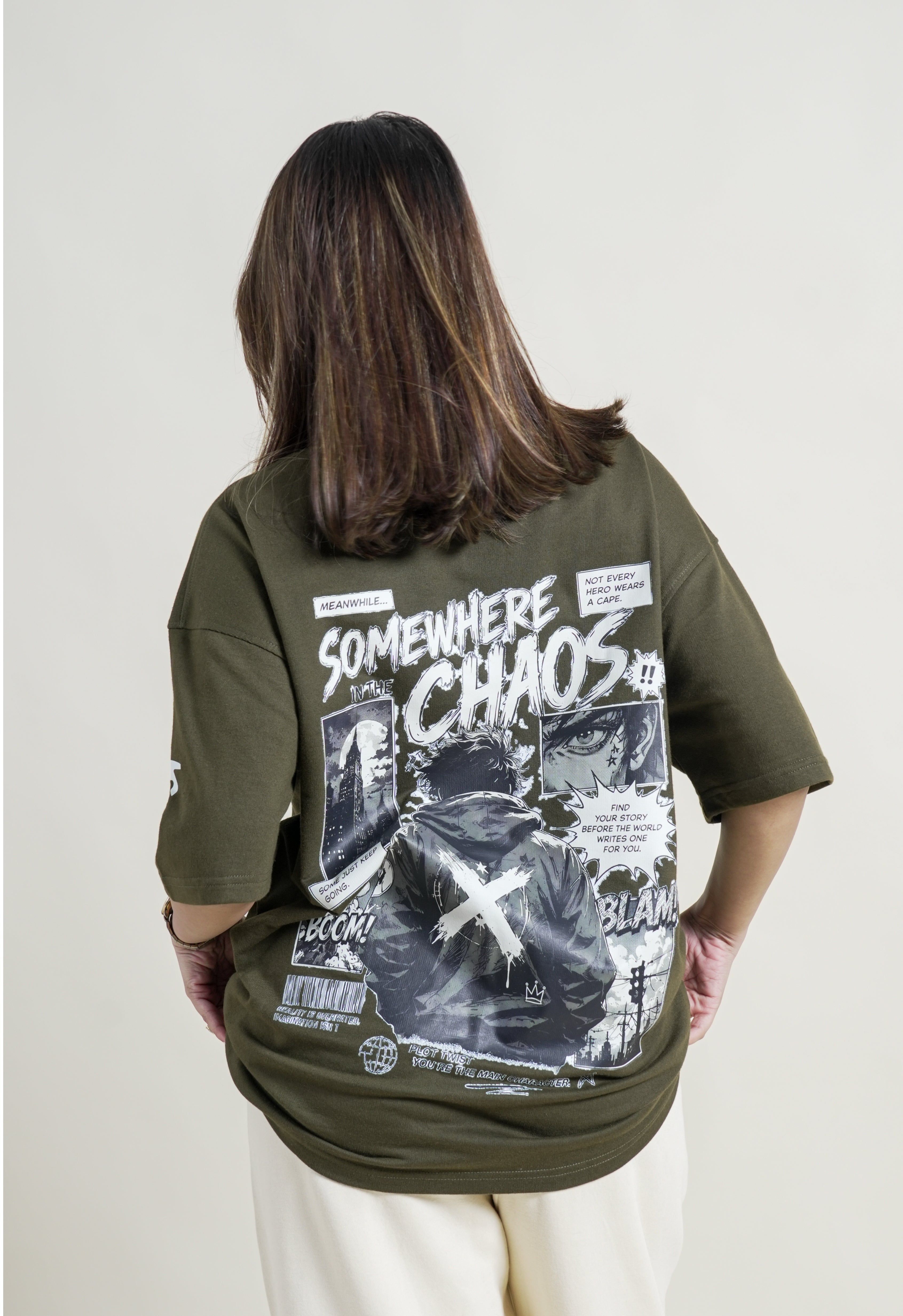 Somewhere in the chaos Oversized T-Shirt-thumbmail-4